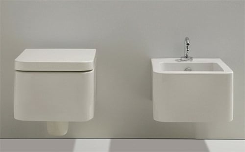 Mobilier modern pentru toaletă, bideu alb Bideu de toaletă modern-bideu alb
