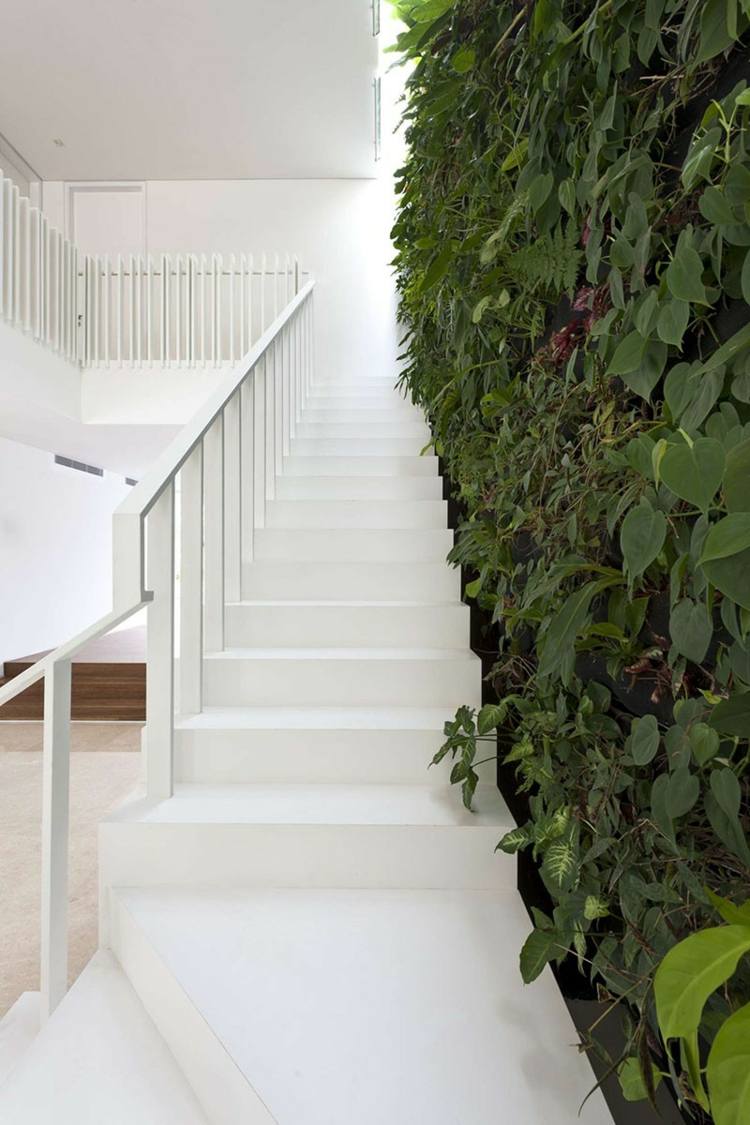 scări stil minimalist perete design balustradă verticală de grădină