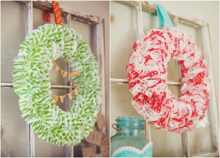 coroană de ușă Paște coroană din polistirol din hârtie tinker hârtie muffin matrite decorează în culori