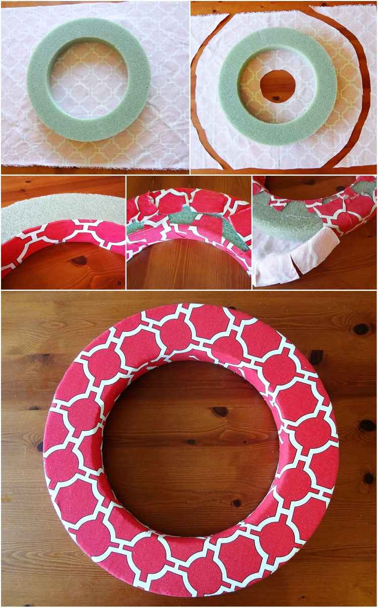 coroană de ușă de Paște coroană din polistiren spumant Instrucțiuni de îmbrăcat