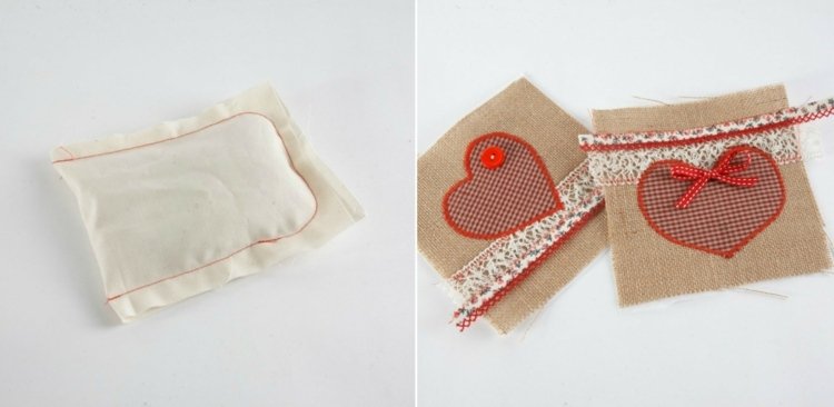 Coaseți o pungă pentru greutăți instrucțiuni de cusut la ușă-începător-lenjerie-dantelă-aspect rustic