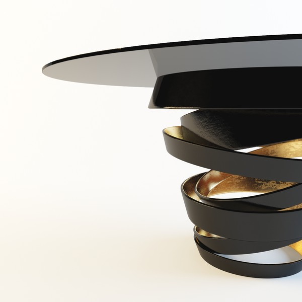 design modern masa de mese koket metalic negru auriu mat Mese de luat masa designuri koket metalic negru auriu mat