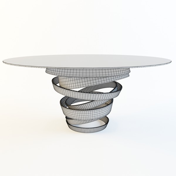 Masă de luat masa koket model 3d bază swirl desing Mese de mese modele koket model 3d bază vârtej