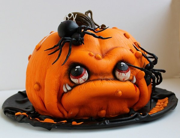tort decorativ de Halloween monster art filare aluat tort de Halloween monster art aluatul filat