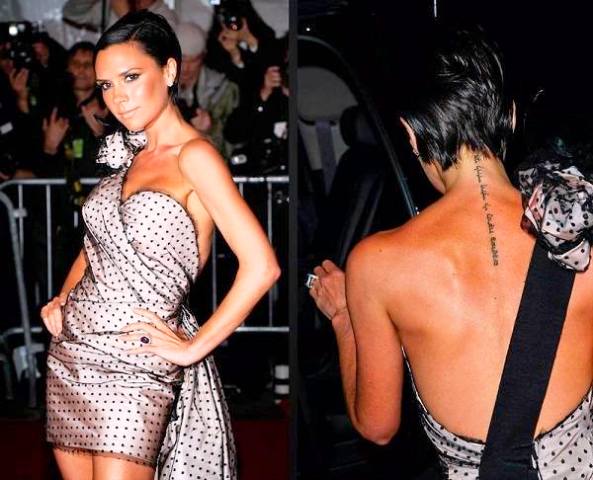Tatouage Victoria Beckham
