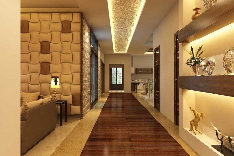 iluminare indirectă eficientă ca decor în hol Proiectarea pereților pe hol - iluminat-eficient-perete-tavan