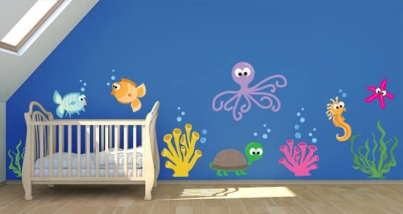 Decorarea camerei pentru bebeluși cu tematică mondială a mării Sfaturi de decorare a camerei pentru bebeluși tematică pentru lumea mării