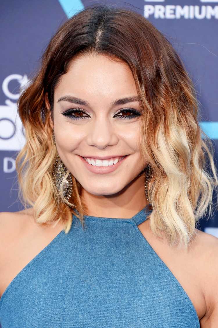 tehnica balayage-păr scurt-bob-negru-maro-blond-ombre-stil