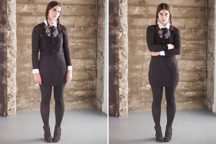 miercuri-addams-costum-rochie-neagră
