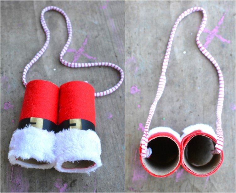 idei de răsucire binoclu de Crăciun copii de Moș Crăciun