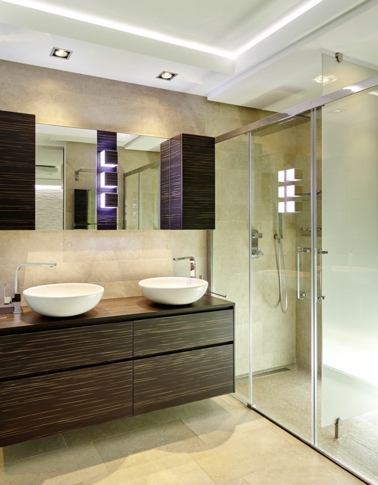 idei de viață-design-alb-baie-celulă-umedă-sticlă-materiale naturale