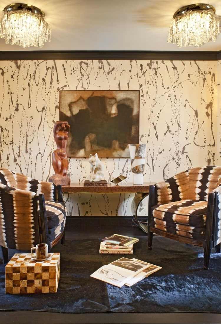 Proiectarea tematică a pereților și tapițeria fotoliilor în tonuri de maro idei-mobilier-apartament-africa-aspect-perete-decor-tapiterie-maro-figura-interioara