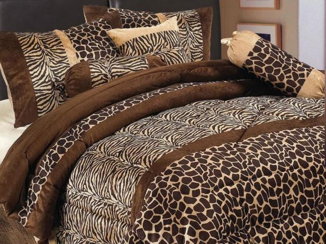 Mobilier Africa pentru dormitor lenjerie de pat cu pături cu imprimeuri animale Idei-Africa-Mobilier-Dormitor-Lenjerie-de-pat-Animal-Printuri-Model-Pătură-Huse