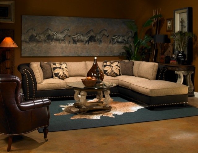 Mobilier de cameră cu tematică Africa în tablou decorativ de perete în stil colonial cu zebre în savană Mobila-cameră-tematică-safari-Africa-în-decor-de-perete-stil-colonial-zebre