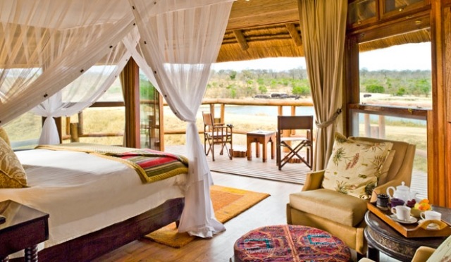 Idei de cameră pentru design în stilul cabanei safari-decor exotic-pat cu baldachin Idei-de-camera-pentru-dormitorul-safari-coliba-pat-cu-baldachin-mobilier exotic