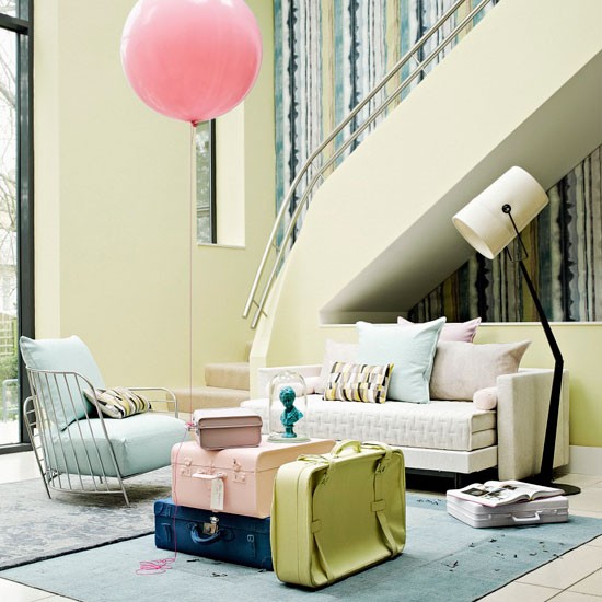 Living culori moderne pastel albastru roz