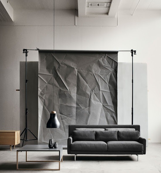 design minimalist canapea schemă de culori gri