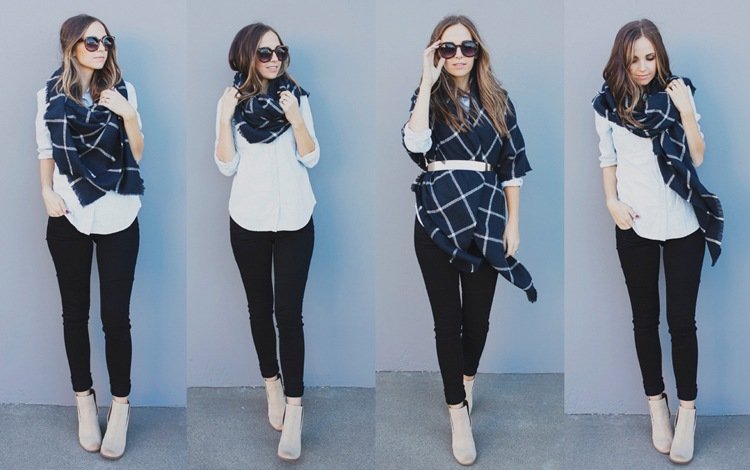 Legați elegant o eșarfă XXL - 4 instrucțiuni Eșarfă XXL-leagă-idei-instrucțiuni-sfaturi de stil-variante