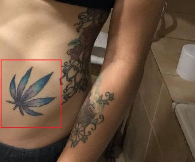 Marihuanos lapai-tatuiruotė-Yenny Acuna