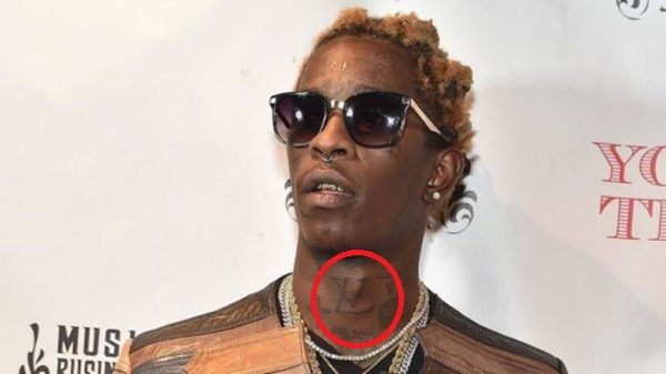 Logo louis Vuitton-Young Thug tattoo