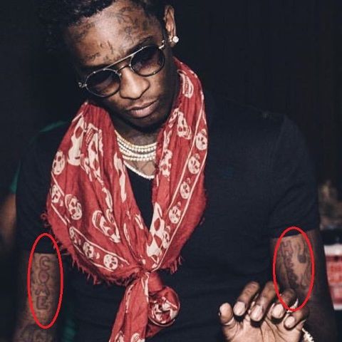 Venez ici - Tatouages Young Thug